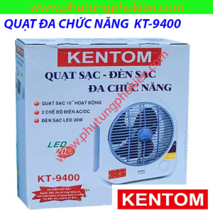 Quạt sạc đèn sạc đa năng KT9400 KENTOM